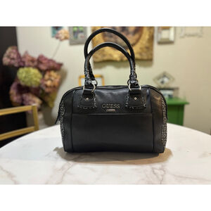 Guess Black Shoulder Bag with Silver Logo